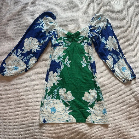 NWT Farm Rio Soft Garden Mini Dress size XXS soft garden blue 306165 - Picture 5 of 12